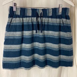 PATAGONIA S Island Hemp Blue Gray Skirt Drawstring Pockets